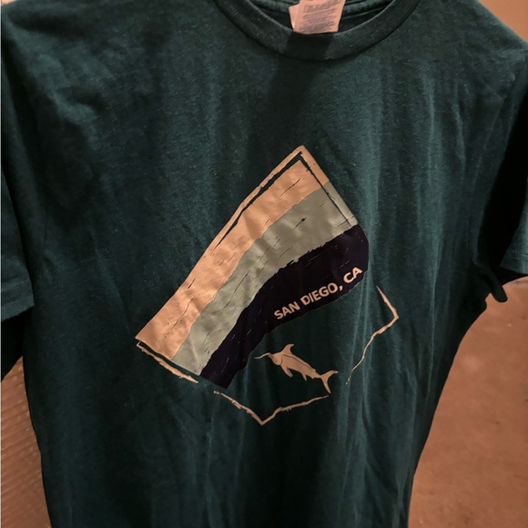 Delta Soft Adult Unisex Medium Cotton Blue NWOT San Diego, CA Graphic Print Tee - Picture 5 of 11